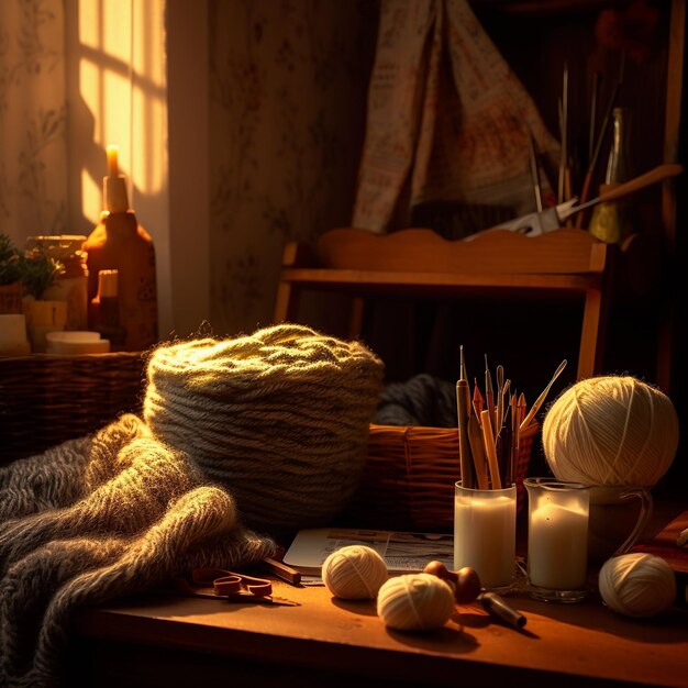 Atelier broderie mese cu materiale